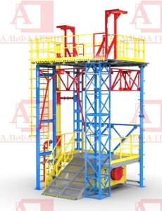 Учебно-тренировочный полигон Альпинист-03-02-4 от АЛЬФА ГРУПП для практических занятий на высоте и в замкнутом пространстве с применением средств индивидуальной защиты и стационарных анкерных систем.  