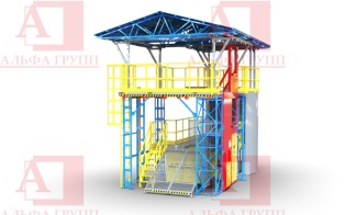 Учебно-тренировочный полигон Альпинист-03-06-3А от АЛЬФА ГРУПП для практических занятий на высоте и в замкнутом пространстве с применением средств индивидуальной защиты и стационарных анкерных систем.  