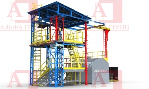 Учебно-тренировочный полигон Альпинист-03-09 от АЛЬФА ГРУПП для практических занятий на высоте и в замкнутом пространстве с применением средств индивидуальной защиты и стационарных анкерных систем.  